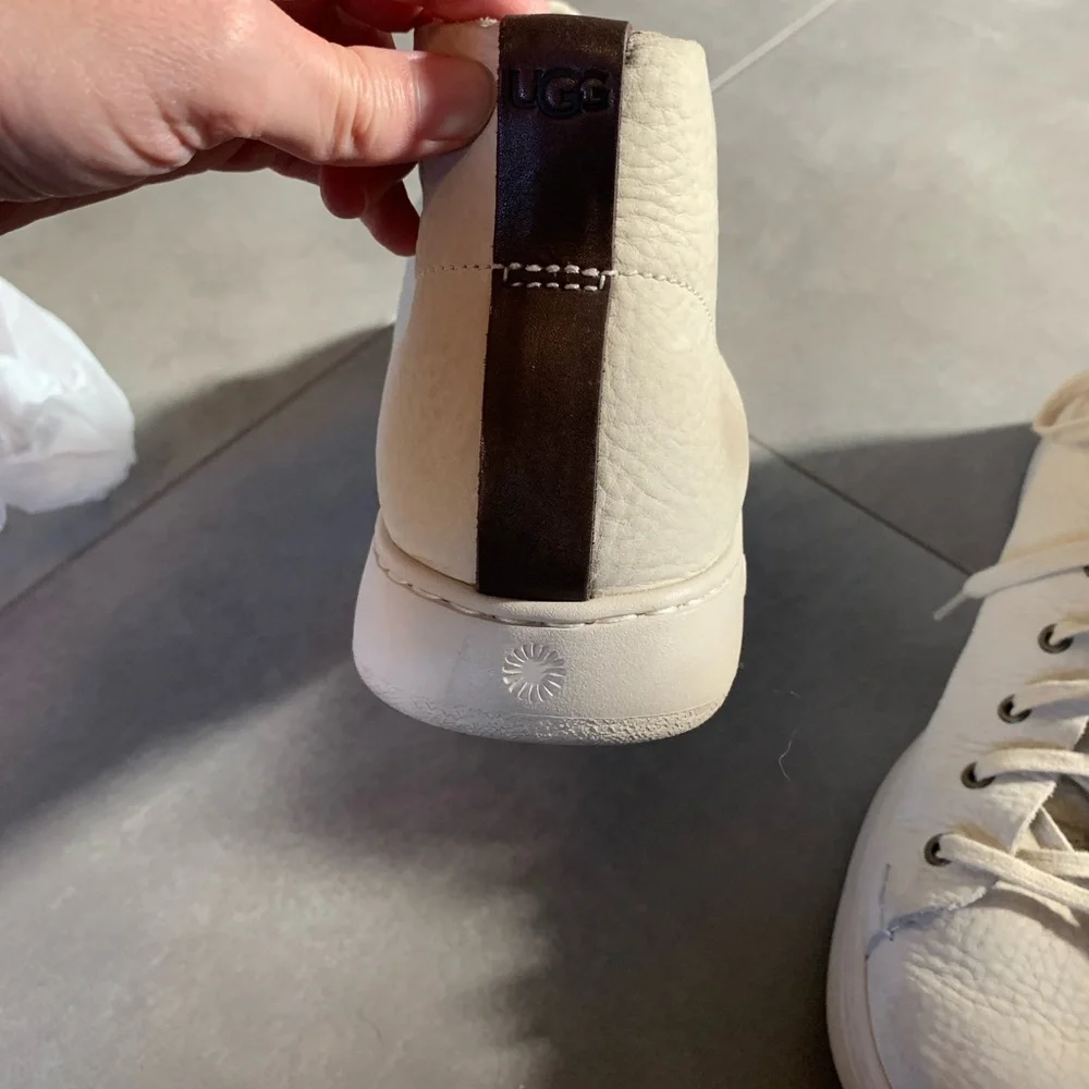 UGG Cream Colored Sneaker Boots